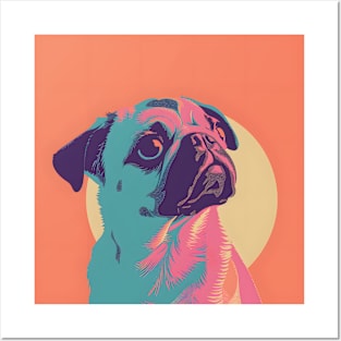 Pug in 70's Posters and Art